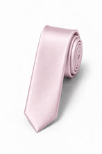 Cardi Blush Luxury Satin Skinny Necktie