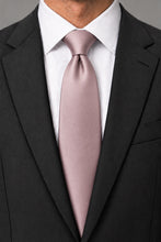 Allure Men Blush Solid Satin Silk Necktie
