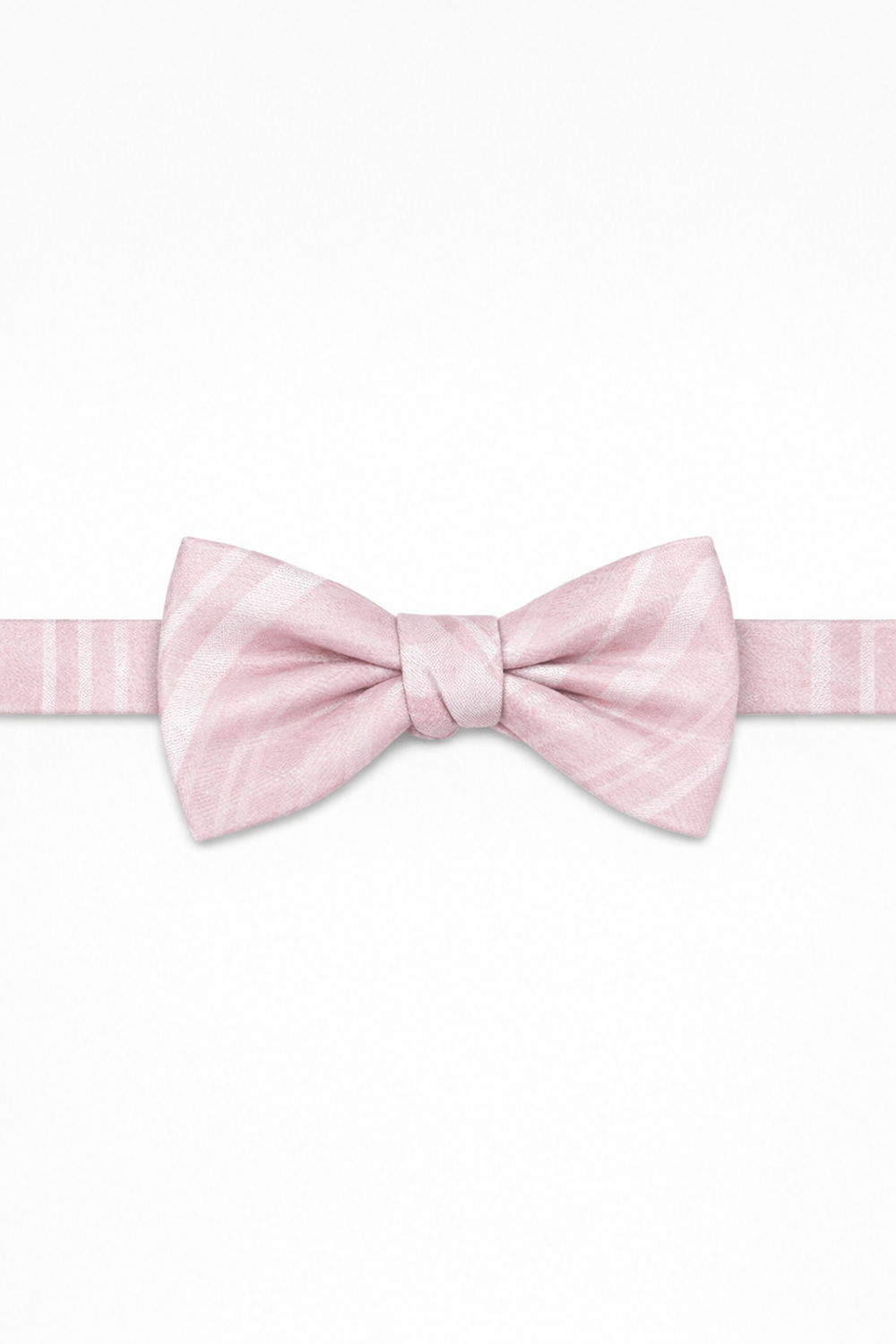 Cardi Pre-Tied Blush Striped Satin Bow Tie