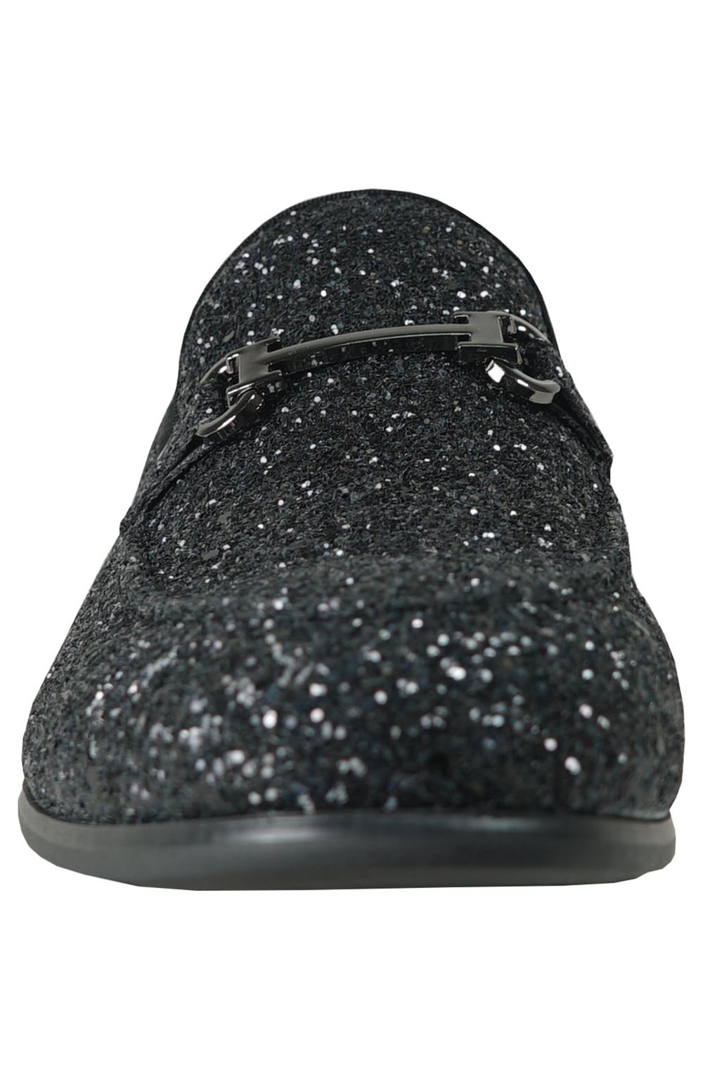 sequin dress shoes Glitter Black Shoes