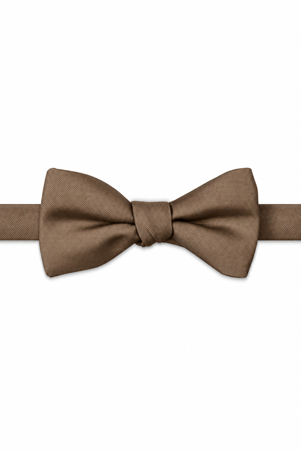 Bronze Modern Solid Bow Tie - pre-tied bow tie, front view