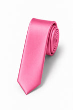 Cardi Bubblegum Luxury Satin Skinny Necktie
