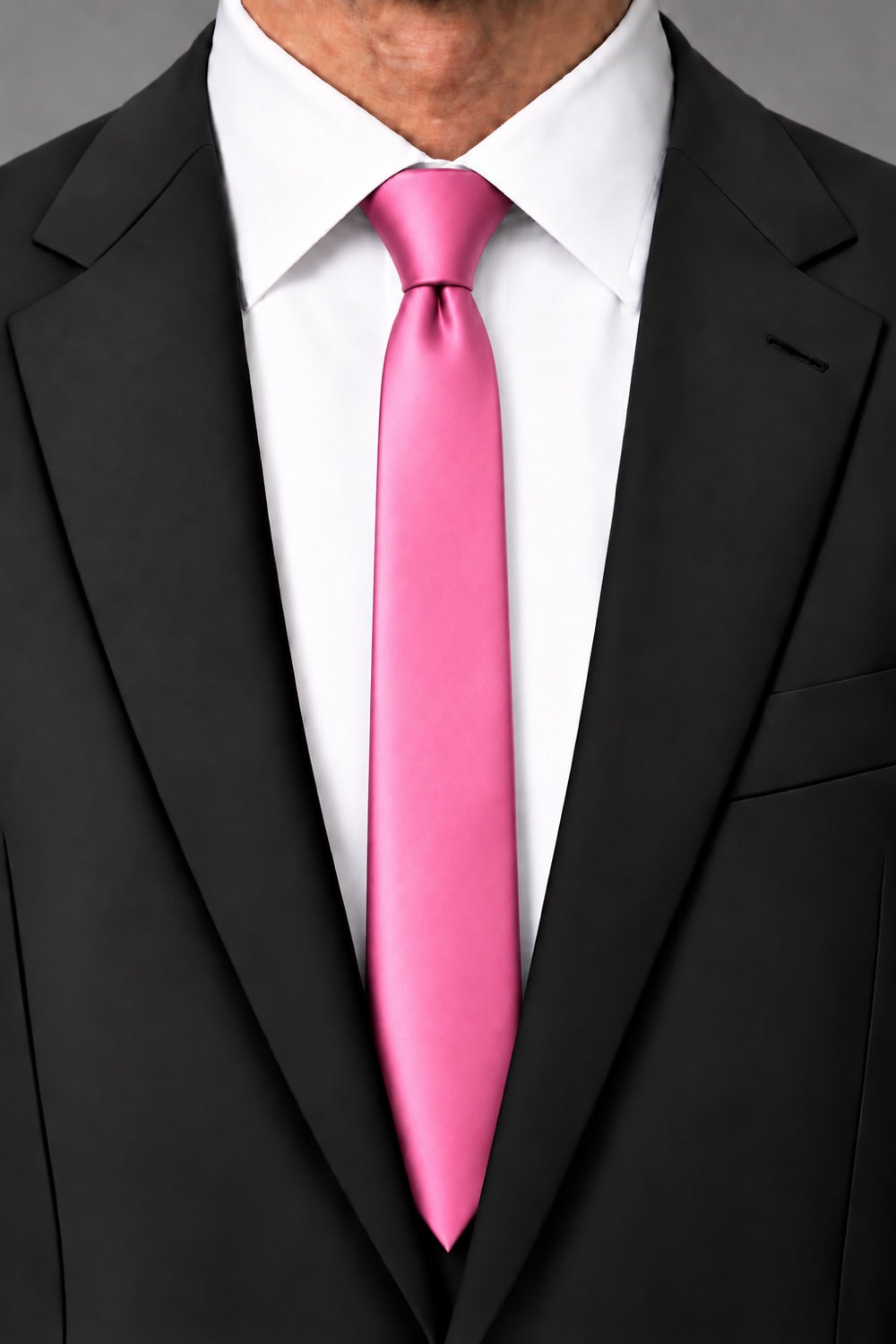 Cardi Bubblegum Luxury Satin Skinny Necktie