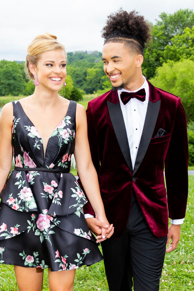 Mark of Distinction "Luxor" Burgundy Velvet Tuxedo Jacket (Separates)