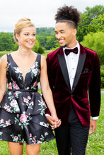 Mark of Distinction "Luxor" Burgundy Velvet Tuxedo Jacket (Separates)