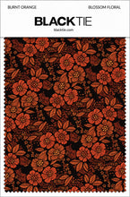 Ted Stanford Burnt Orange Blossom Floral Necktie