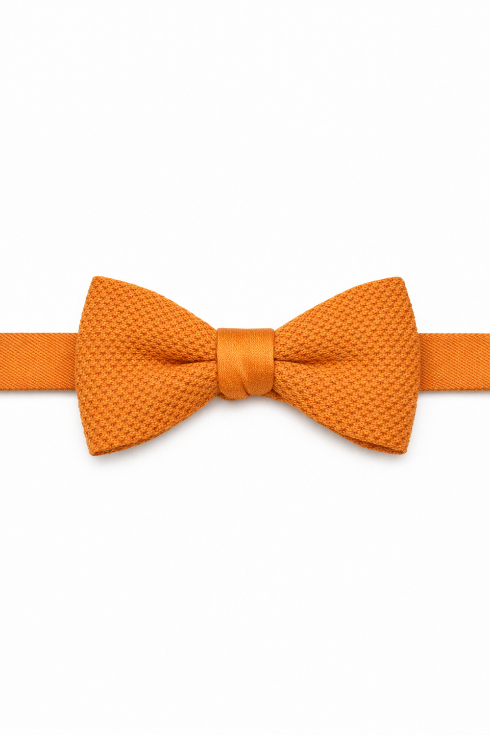 Cristoforo Cardi Burnt Orange Silk Knit Bow Tie