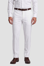 Mark of Distinction "Calypso" White Wool Blend Suit Pants
