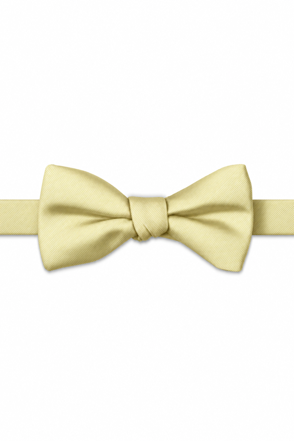 Canary Modern Solid Bow Tie - pre-tied bow tie, front view