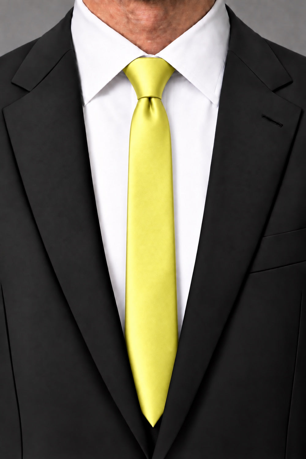 Cardi Canary Luxury Satin Skinny Necktie