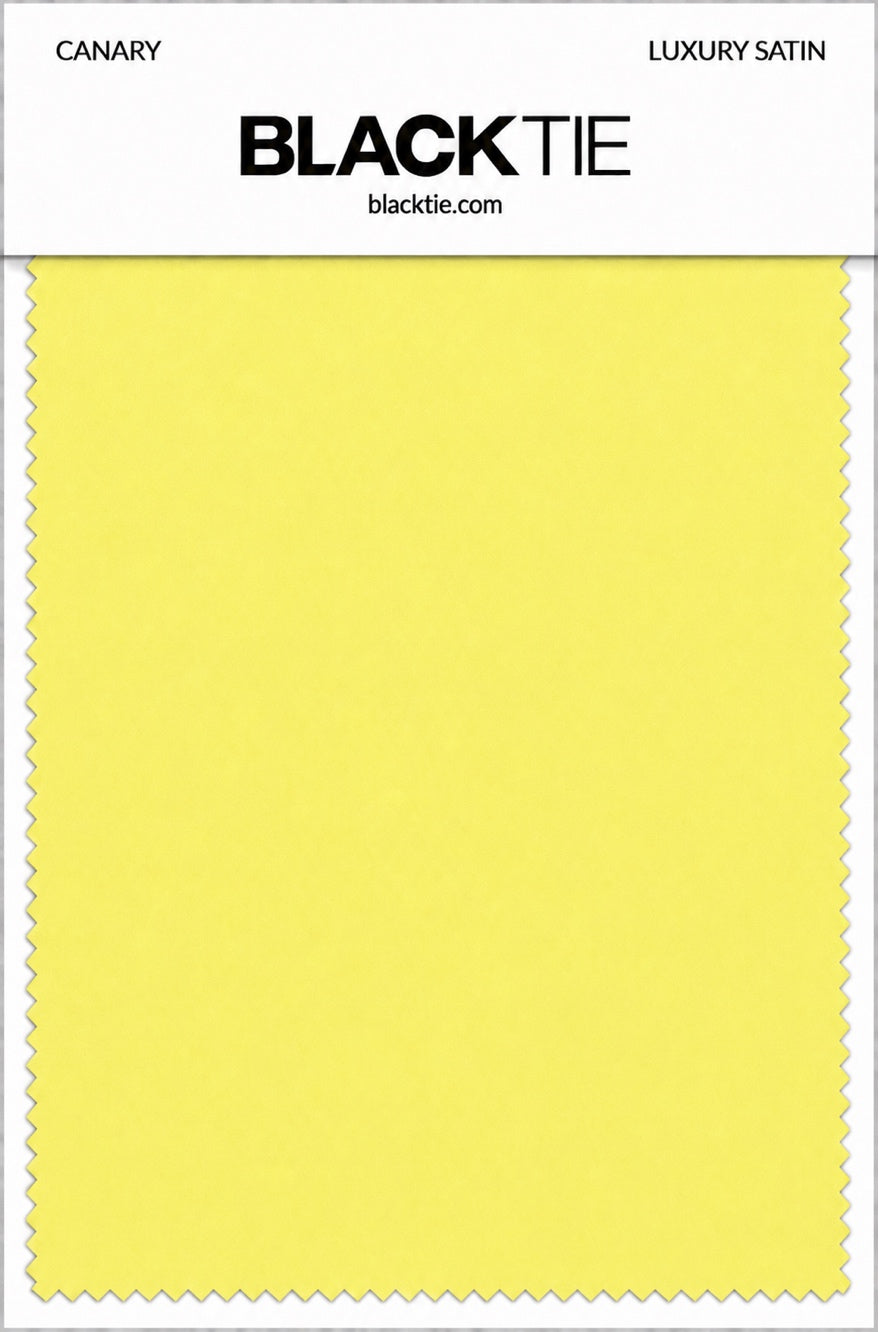 Canary Luxury Satin fabric swatch card