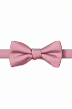 Candy Pink Modern Solid Bow Tie - pre-tied bow tie, front view