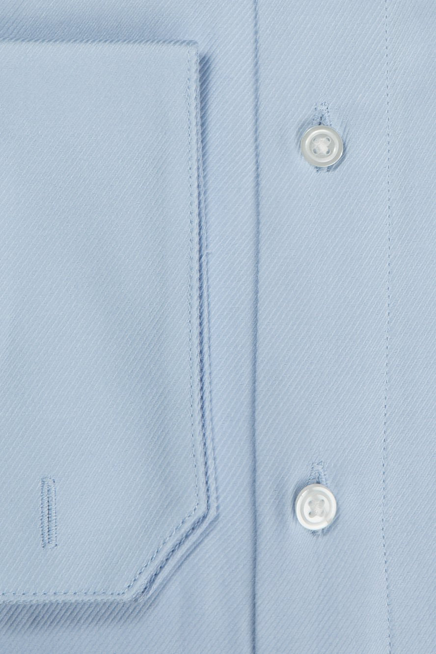 Jamison Blue Twill Spread Collar Dress Shirt Jamison Blue Twill Spread Collar Dress Shirt
