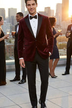 BLACKTIE "Liam" Merlot Velvet Jacket