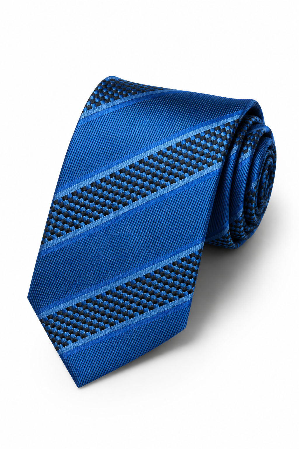 Cardi Royal Blue Venetian Stripe Necktie