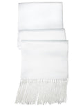 Cardi White Luxury Satin Tuxedo Scarf