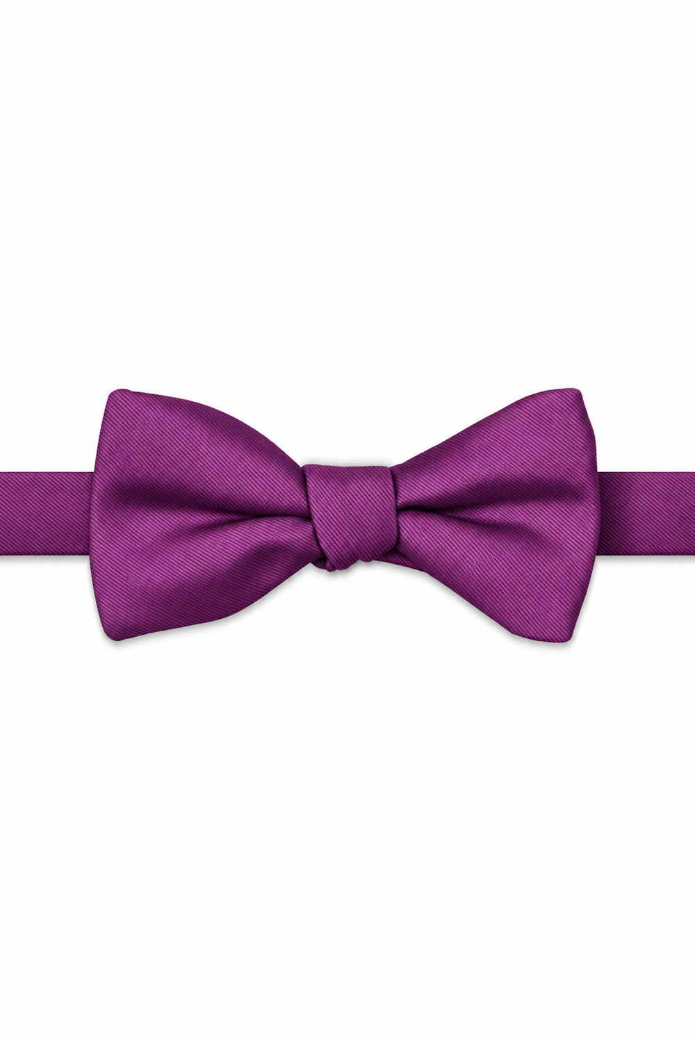 Cassis Modern Solid Bow Tie - pre-tied bow tie, front view