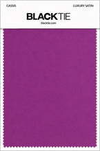 Cassis Luxury Satin fabric swatch card