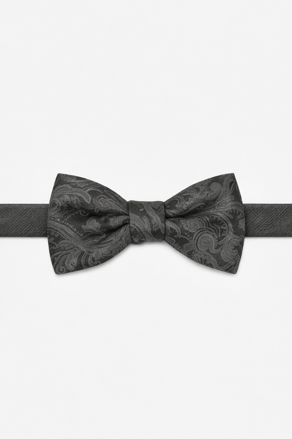 Cardi Pre-Tied Charcoal Tapestry Bow Tie