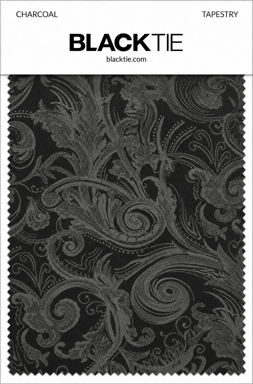 Cardi Charcoal Tapestry Necktie