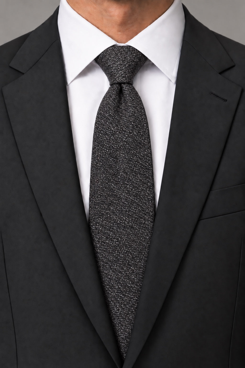 BLACKTIE Charcoal Tweed Necktie