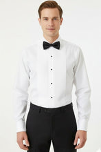 "Charles" White Spread Collar Tuxedo Shirt