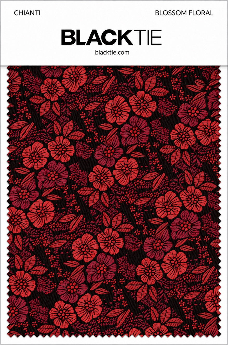 Ted Stanford Chianti Blossom Floral Necktie