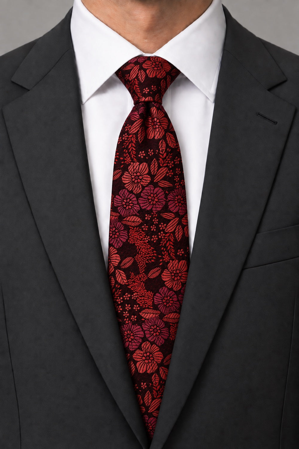 Ted Stanford Chianti Blossom Floral Necktie