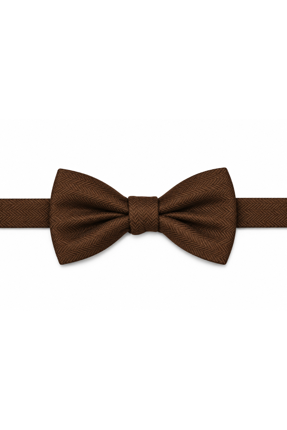 Cardi Chocolate Herringbone Bow Tie