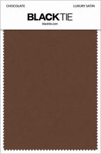 Chocolate Luxury Satin fabric swatch card