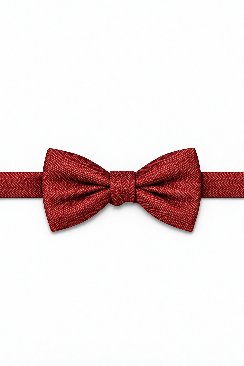 Cardi Claret Herringbone Bow Tie