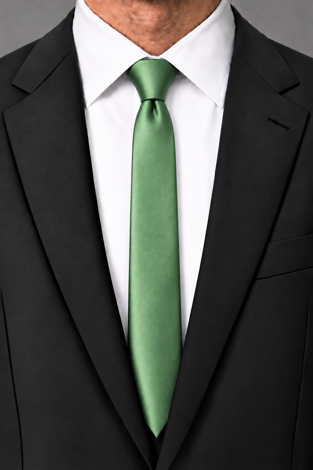 Cardi Clover Luxury Satin Skinny Necktie