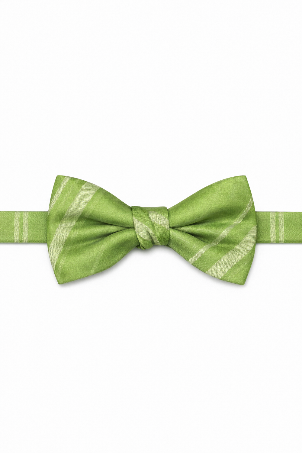 Cardi Pre-Tied Clover Striped Satin Bow Tie