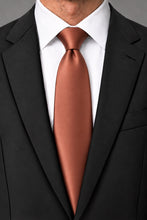 Cardi Cognac Luxury Satin Necktie