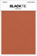 Cognac Luxury Satin fabric swatch card