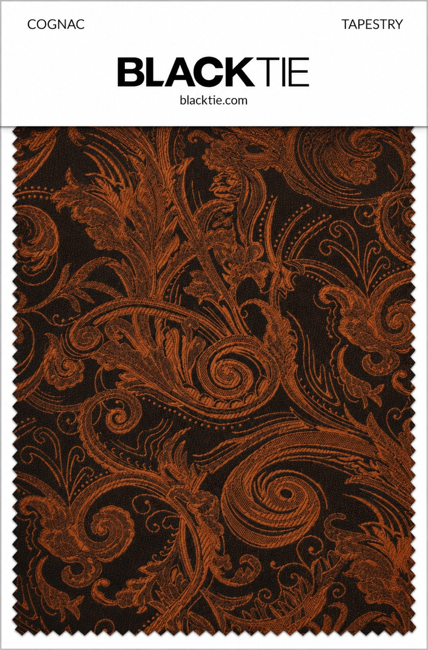 Cardi Cognac Tapestry Necktie