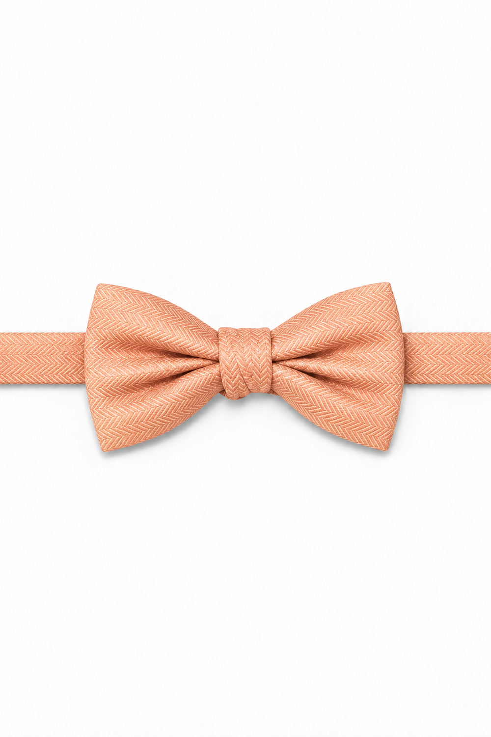 Cardi Coral Herringbone Bow Tie