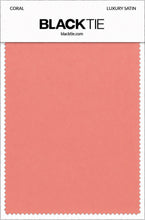 Coral Luxury Satin fabric swatch card