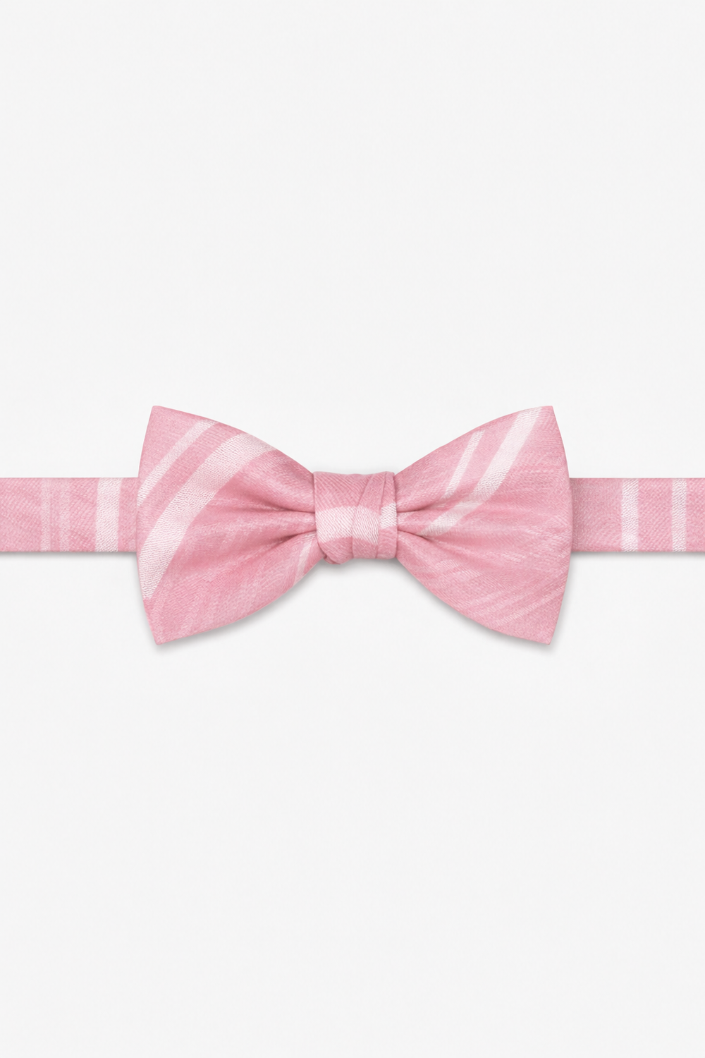 Cardi Pre-Tied Coral Striped Satin Bow Tie