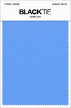 Cornflower Luxury Satin fabric swatch card