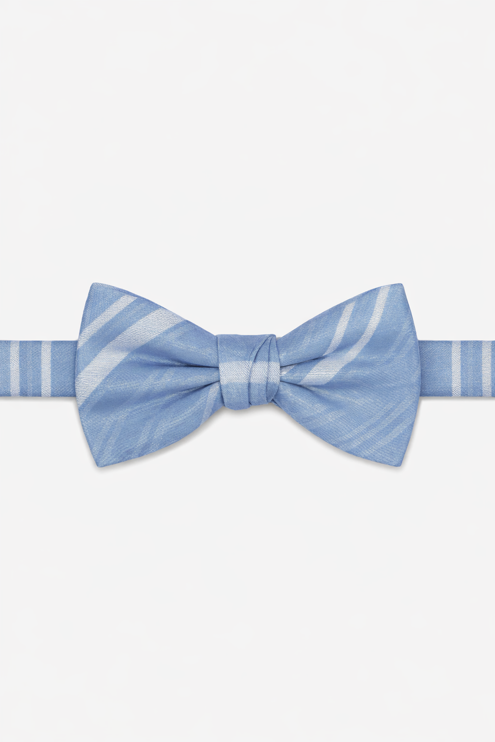 Cardi Pre-Tied Cornflower Striped Satin Bow Tie