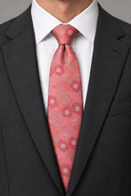Ted Stanford Dark Coral Blossom Floral Necktie