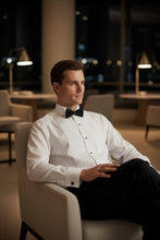 "David" White Wingtip Tuxedo Shirt