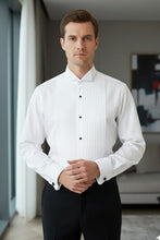 "David" White Wingtip Tuxedo Shirt