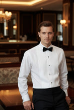 "David" White Wingtip Tuxedo Shirt
