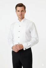 "David" White Wingtip Tuxedo Shirt