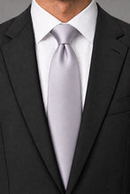 Allure Men Dusty Lavender Solid Satin Silk Necktie