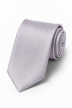 Allure Men Dusty Lavender Solid Satin Silk Necktie