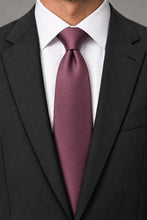Allure Men Dusty Plum Solid Satin Silk Necktie