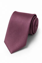 Allure Men Dusty Plum Solid Satin Silk Necktie